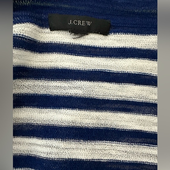 J. Crew, Navy/White Striped Cardigan Sweater, Size Small - Picture 5 of 6